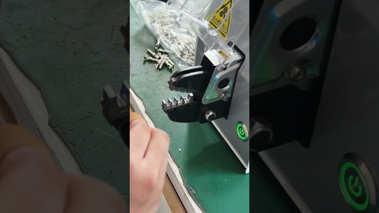 Electric Terminal Crimping Machine for Solar Connectors | Factory Automation