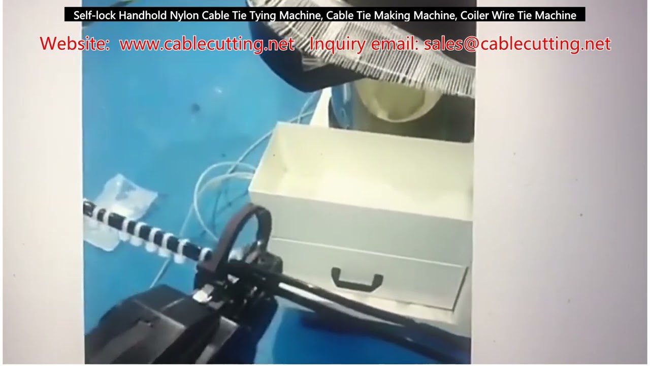 Self-Lock Handheld Nylon Cable Tie Tying Machine, Cable Tie Making Machine, Coiler Wire Tie Machine