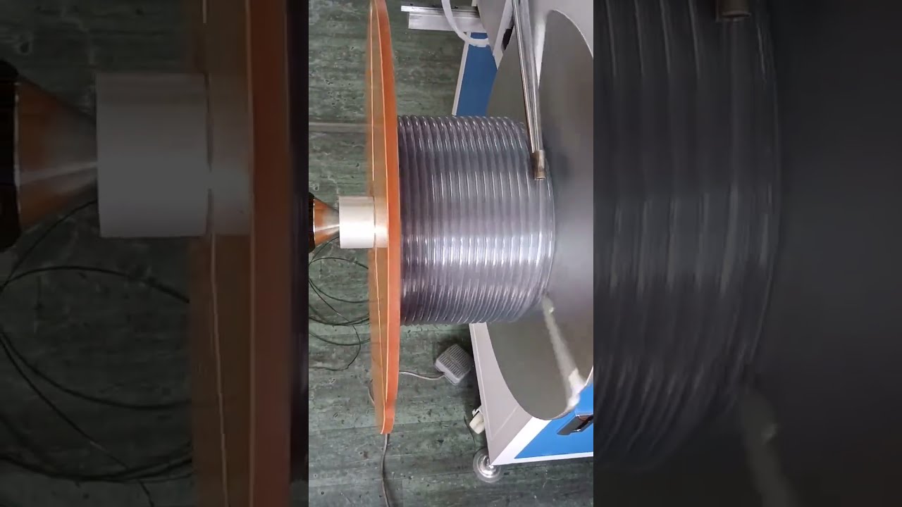 Automatic Meter Counting, Traversing, Cutting & Tube Coiling Machine for SoftHard Tubes PU Spray