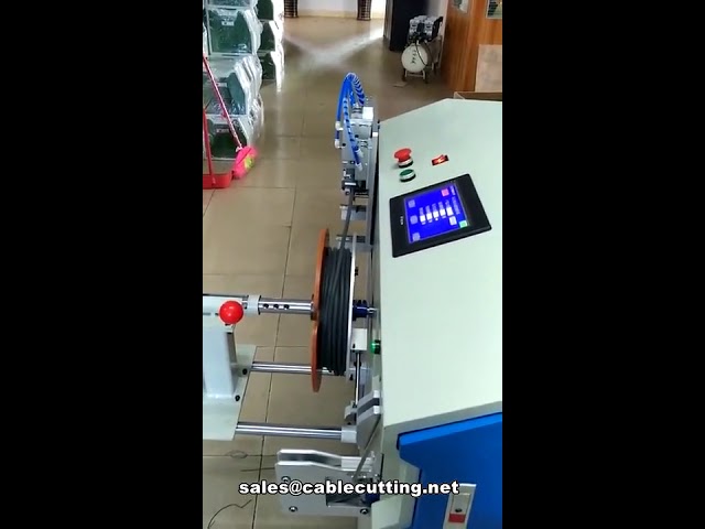 automatic cable measuring cutting winding and tying bundling machine