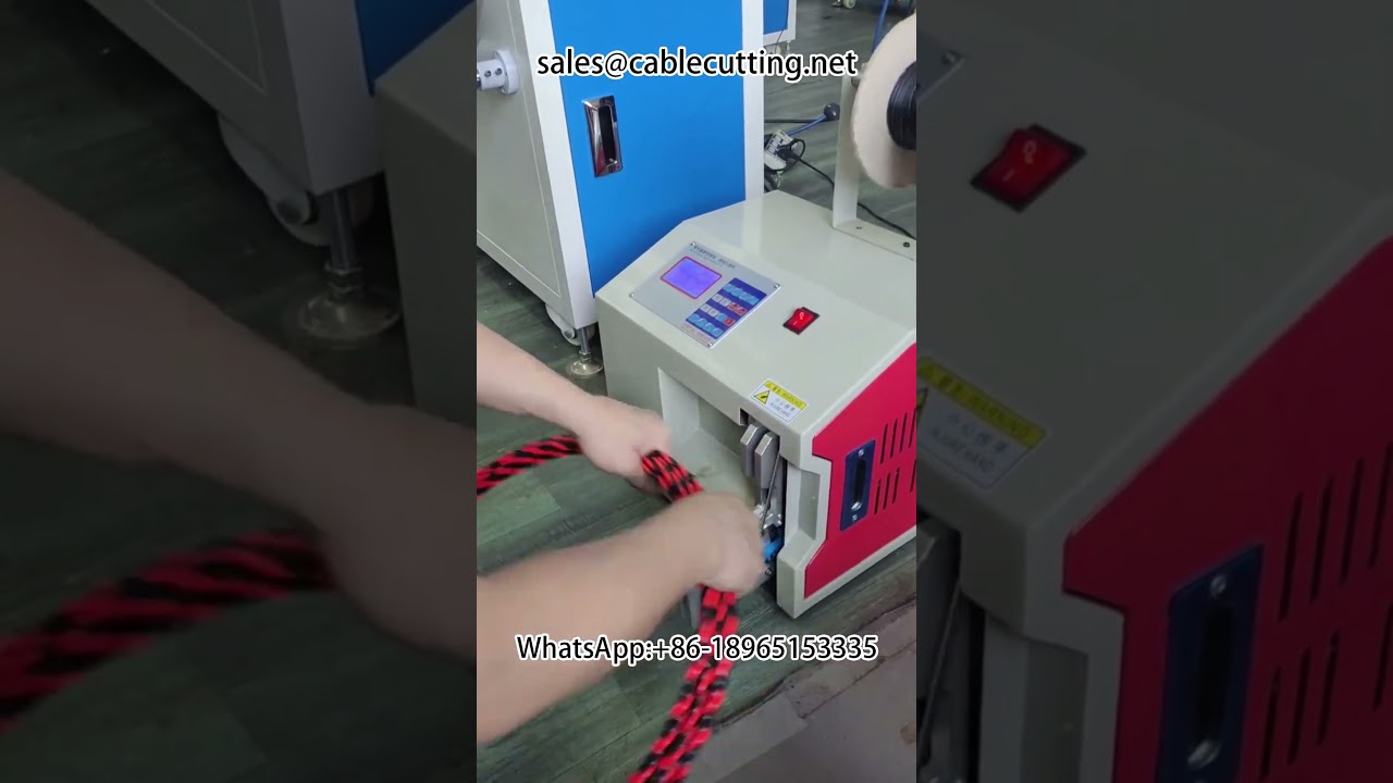 Electrician's Wall Threader with Automatic Meter Counting, Rewinding, and Cutting