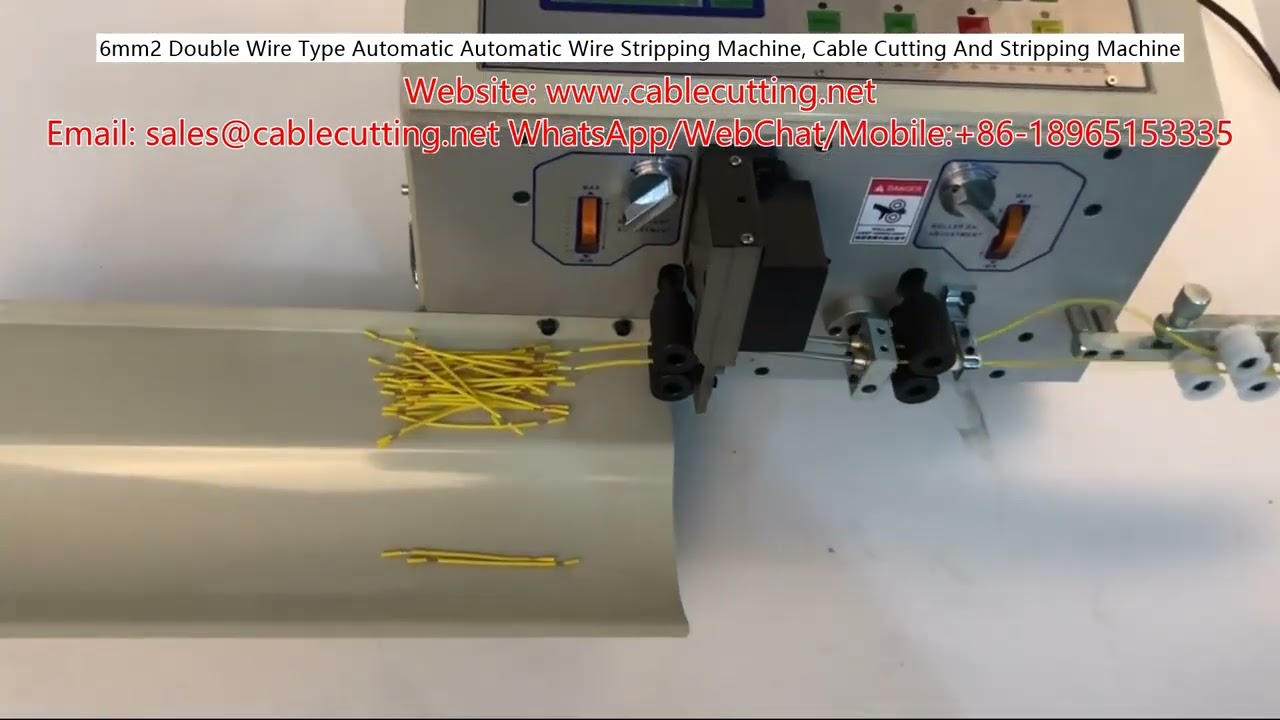 6mm² Double Wire Automatic Wire Stripping and Cutting Machine