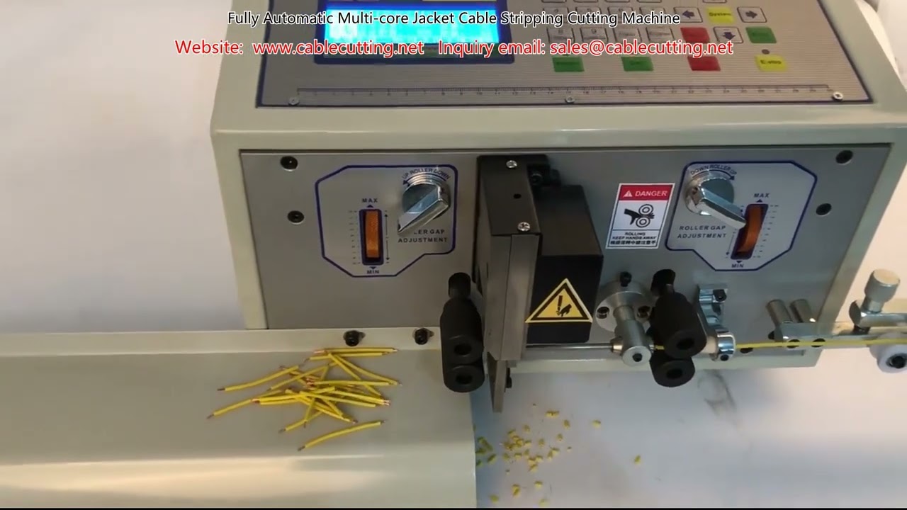 Fully Automatic Multi-Core Jacket Cable Stripping and Cutting Machine