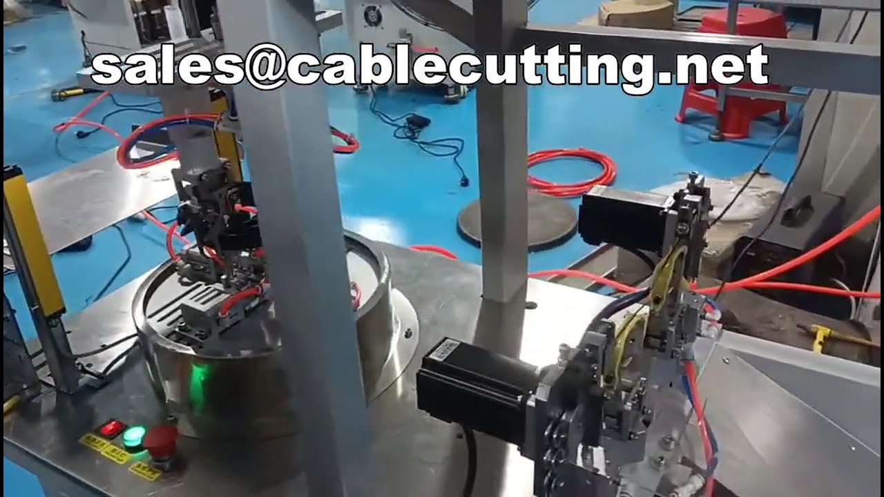 Automatic Cable Tying Machine for VGA Cables, Round Double Tie Setup