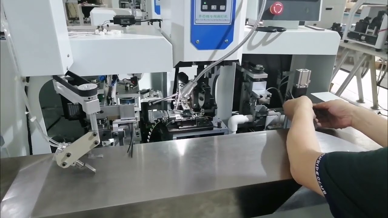 Parallel Wire Splitting, Stripping, Crimping, and Inserting Machine