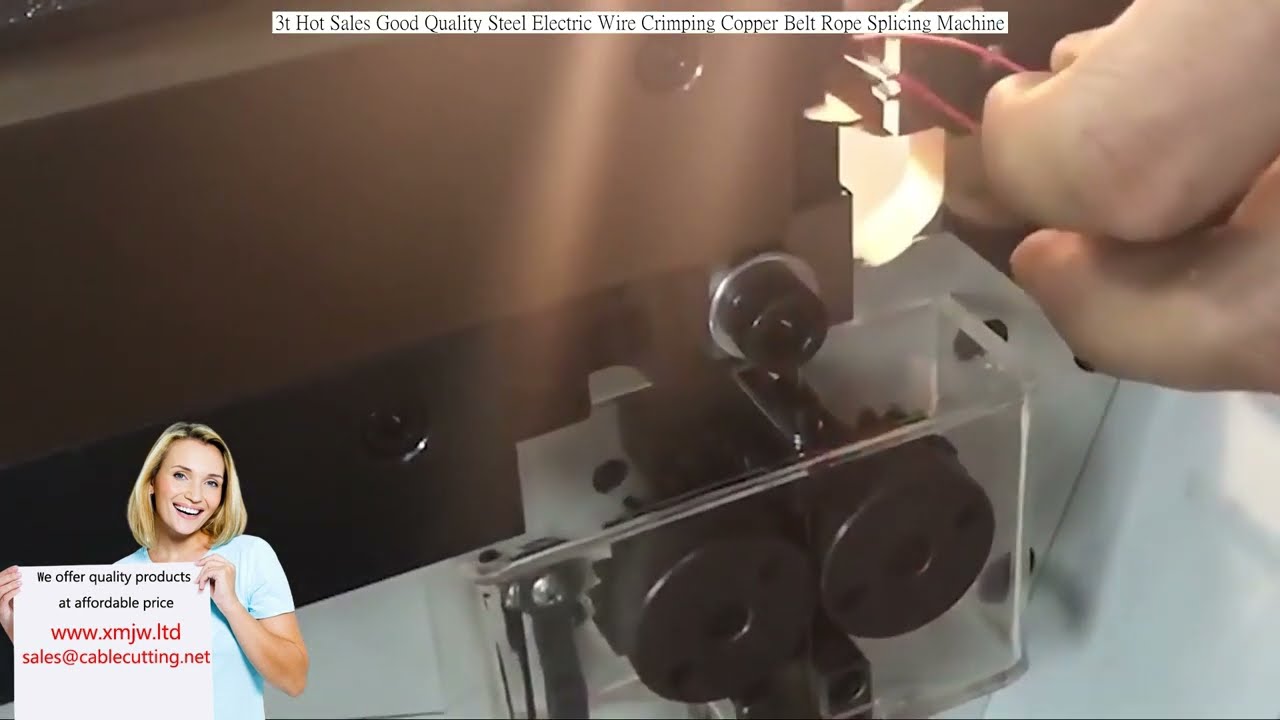 3-Ton Steel Electric Wire Crimping Machine for Copper Belt & Rope Splicing