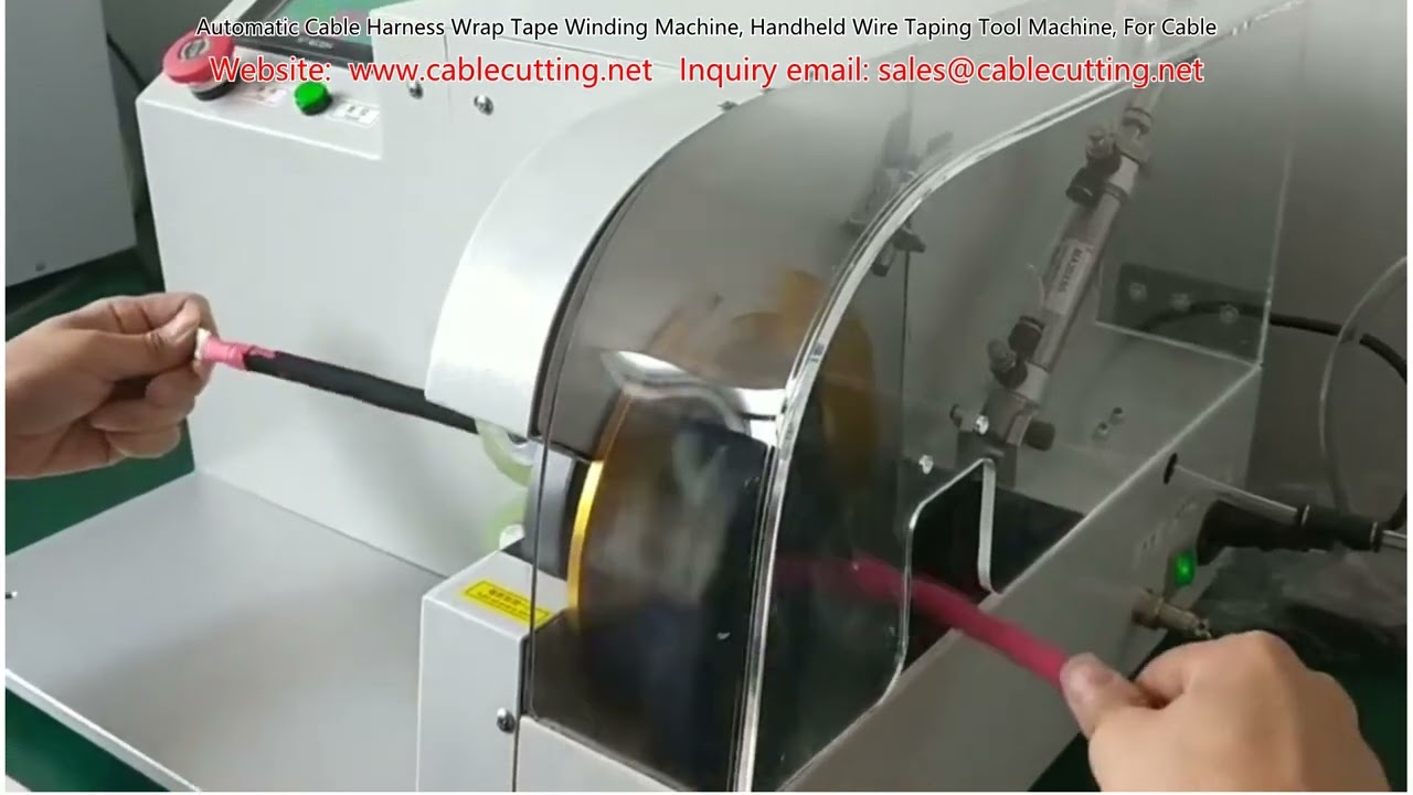 Automatic Cable Harness Wrap Tape Winding Machine, Handheld Wire Taping Tool