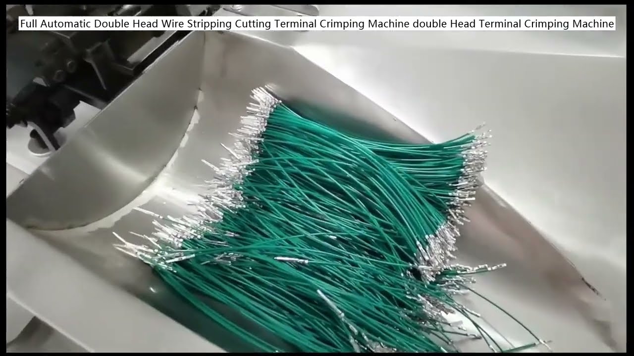 Full Automatic Double Head Wire Stripping Cutting Terminal Crimping Machine double Head Terminal Cri