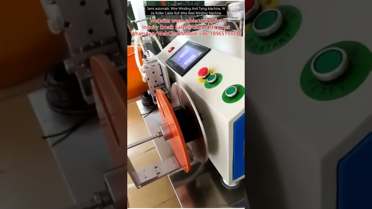 Semi-Automatic Wire Winding and Tying Machine | Cable Roller & Reel Winder