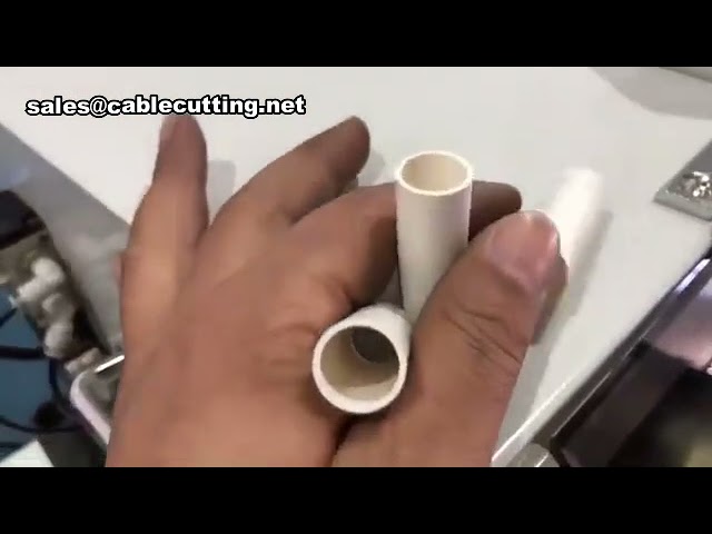 Hard Plastic Tube Cutting Machine with Rotary Blade