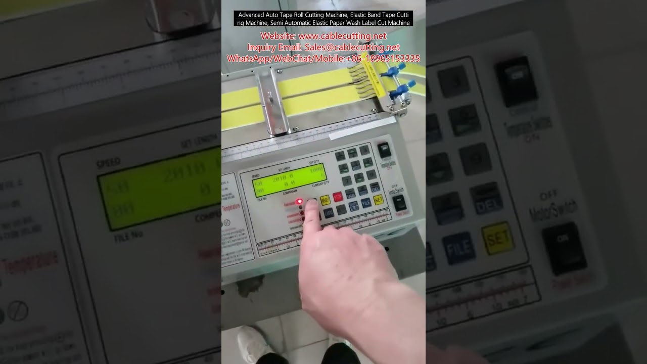 Semi-Automatic Elastic Band Tape Roll Cutting Machine for Industrial Packaging