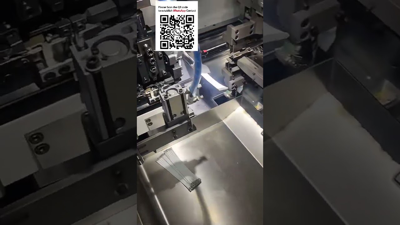 Fully Automatic Double-End Ribbon Cable Crimping Machine | Separate, Strip, Flip & Crimp