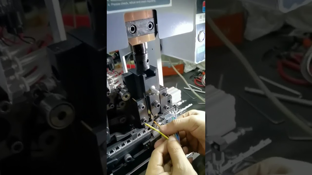 Wire Stripping and Crimping Machine Horizontal Factory Automation Demo Video