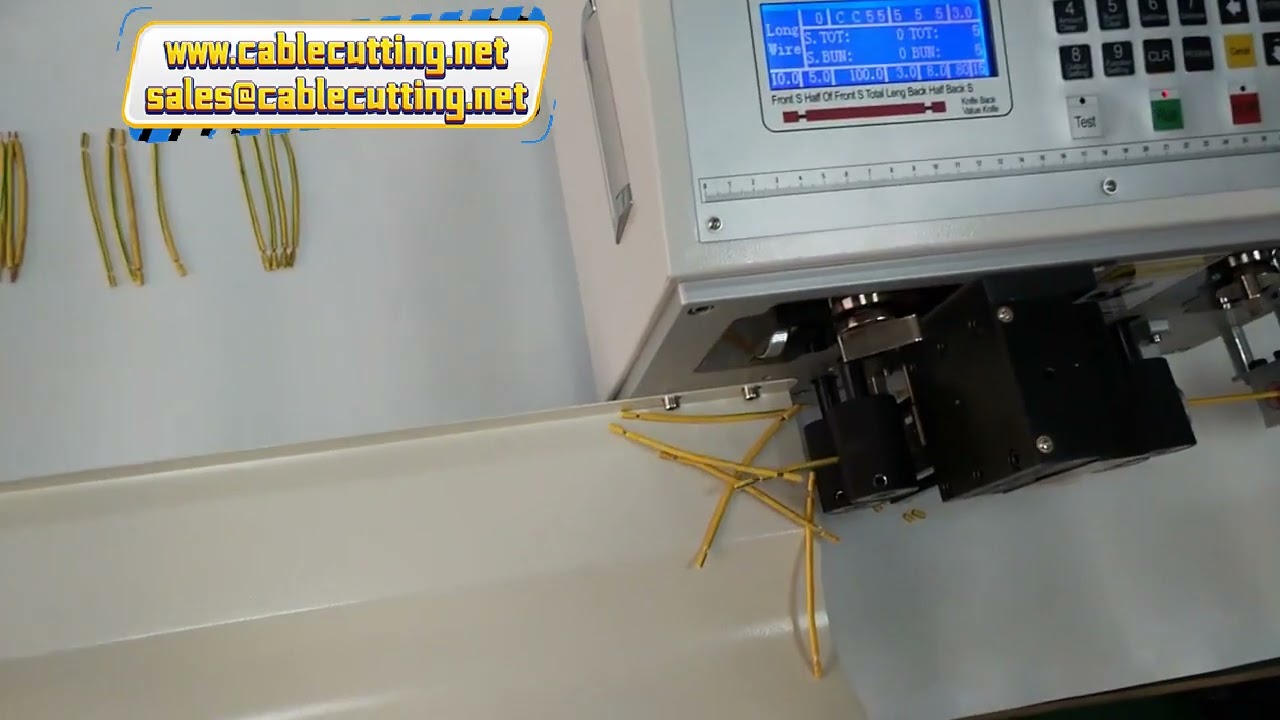 Touch Screen Wire Cutting and Stripping Machine | 0.1 to 8mm² Cable Cutter with Blade